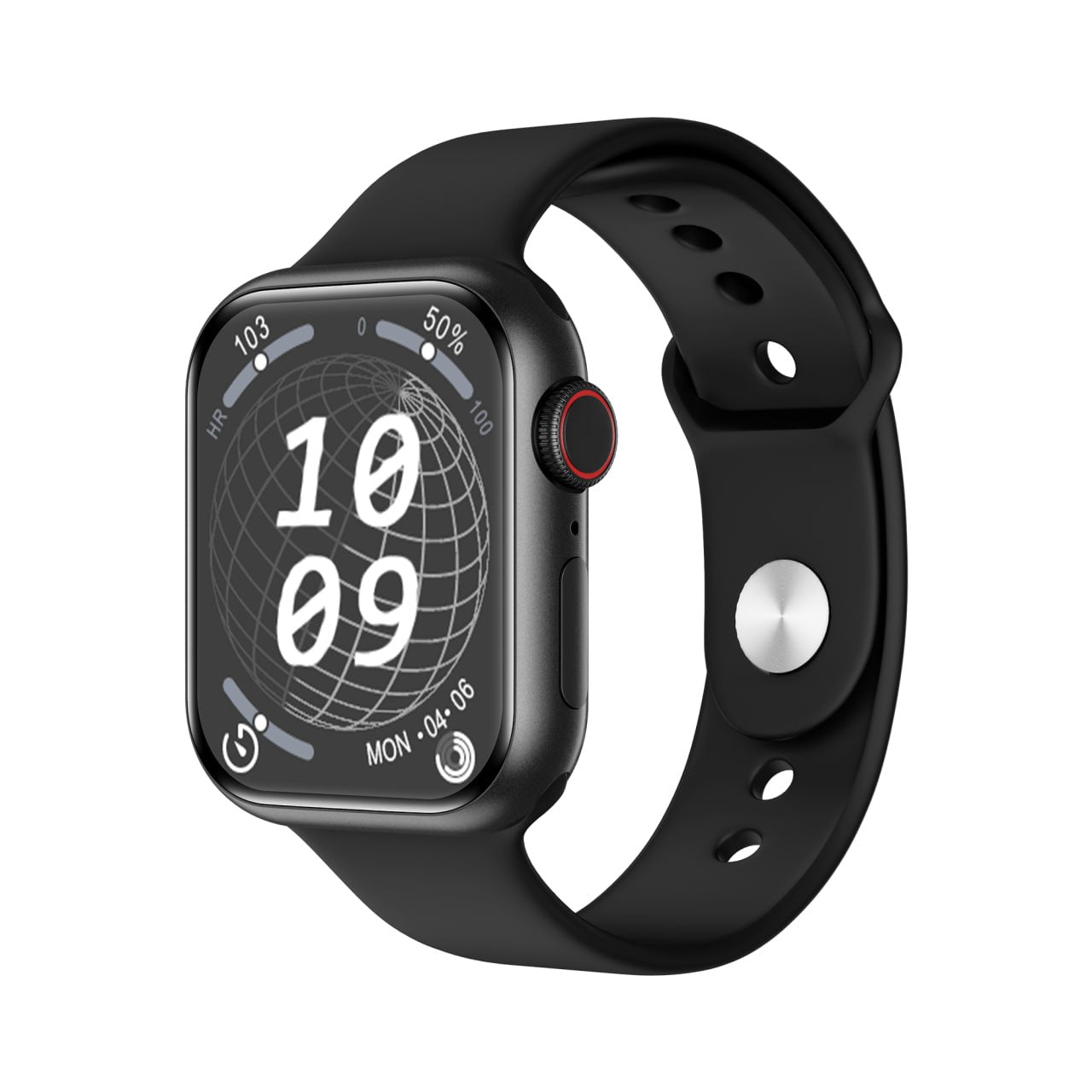 AMERICO AMFit+ Chrona Core Smart Watch Health & Fitness Tracker with Wireless Charging | Black