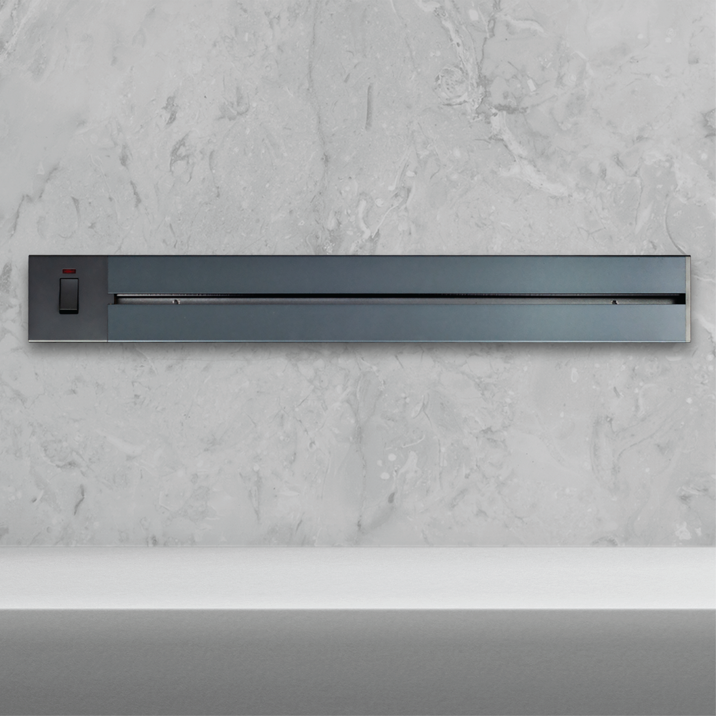 Americo Wall Mounted Power Track Socket with Switch Black 60cm