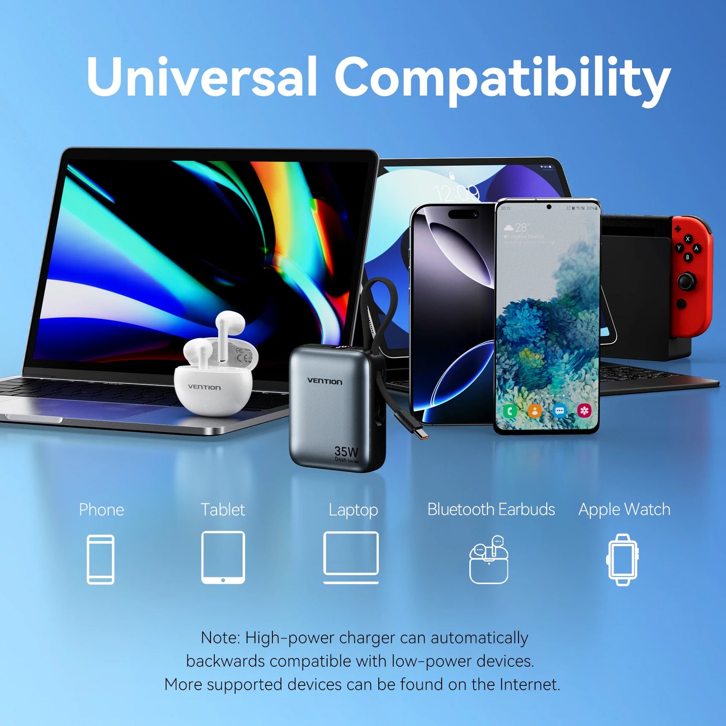 Power Bank 10000mAh 35W PD Fast Charger with Type C Cable