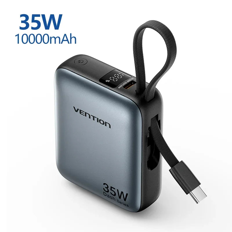 Power Bank 10000mAh 35W PD Fast Charger with Type C Cable