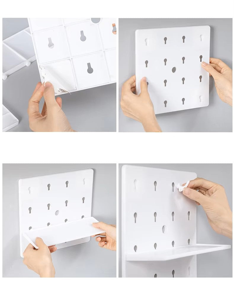 Punch-free Hole Board Wall Shelf Organizer