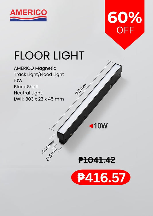 AMERICO | Magnetic Flood Light | Neutral White LED | Black