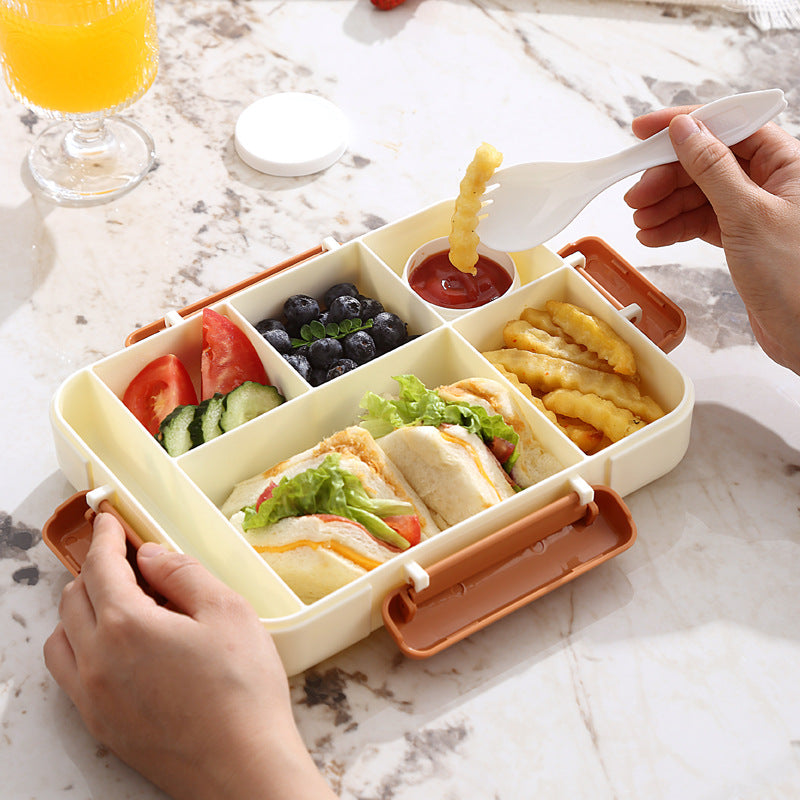 SARI | Five Grid Lunch Box for Kids | Cartoon Design Rectangular | 1200mL