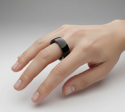 AMERICO AMFit+ | Vertex Core Smart Ring Waterproof Health & Fitness Tracker | Strava & Apple Health Sync | iOS & Android Compatible