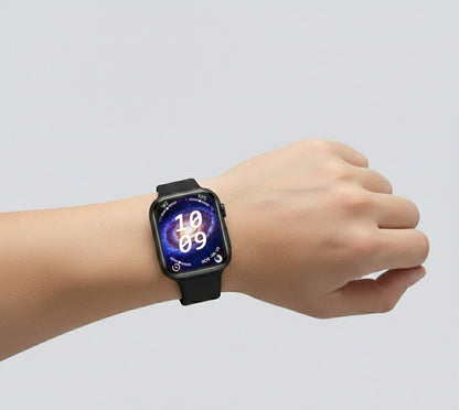 AMERICO AMFit+ Chrona Core Smart Watch Health & Fitness Tracker with Wireless Charging | Black