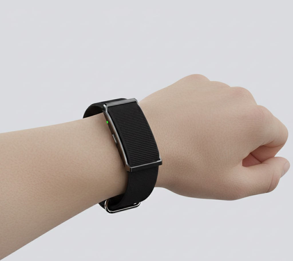 AMERICO AMFit + | Strata Core Smart Band | Health and Sleep Tracker connected to QWatch Pro App | Black