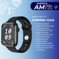 AMERICO AMFit+ Chrona Core Smart Watch Health & Fitness Tracker with Wireless Charging | Black