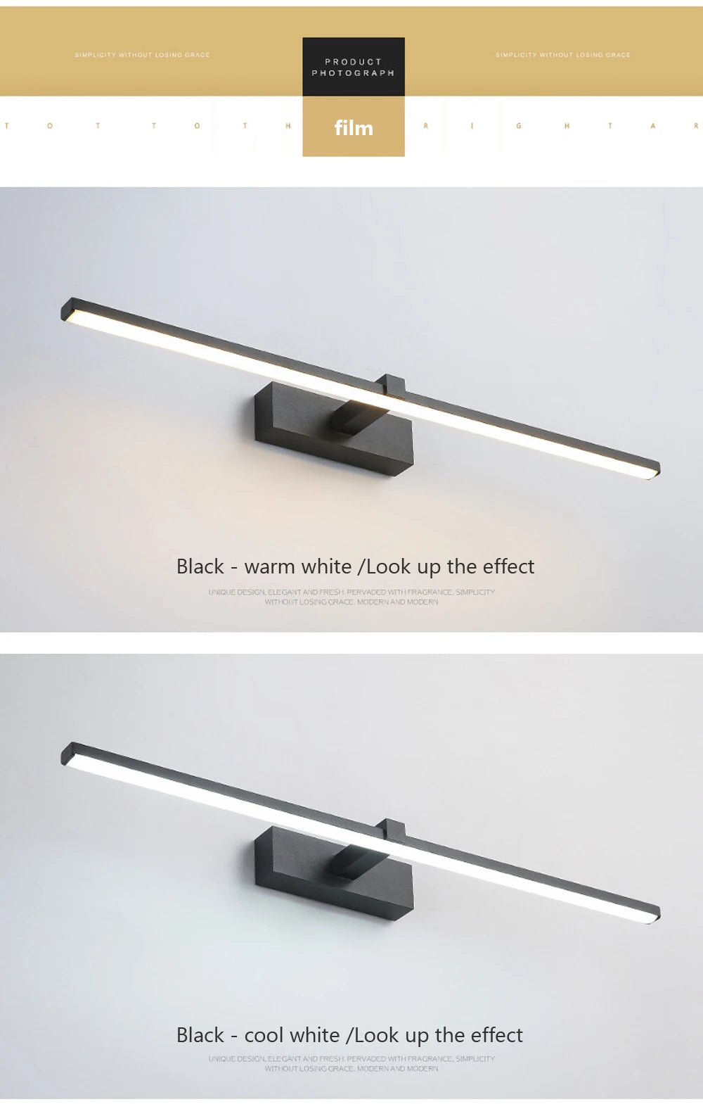 Modern LED Three Colors Wall Light