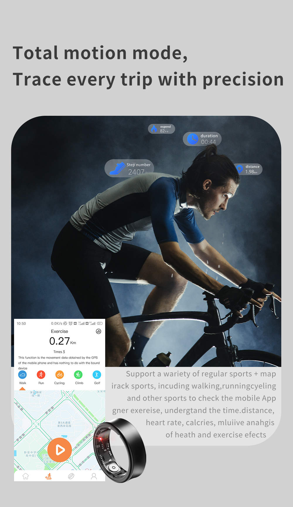 AMERICO Smart Ring SR2 Pro – Health & Fitness Tracker