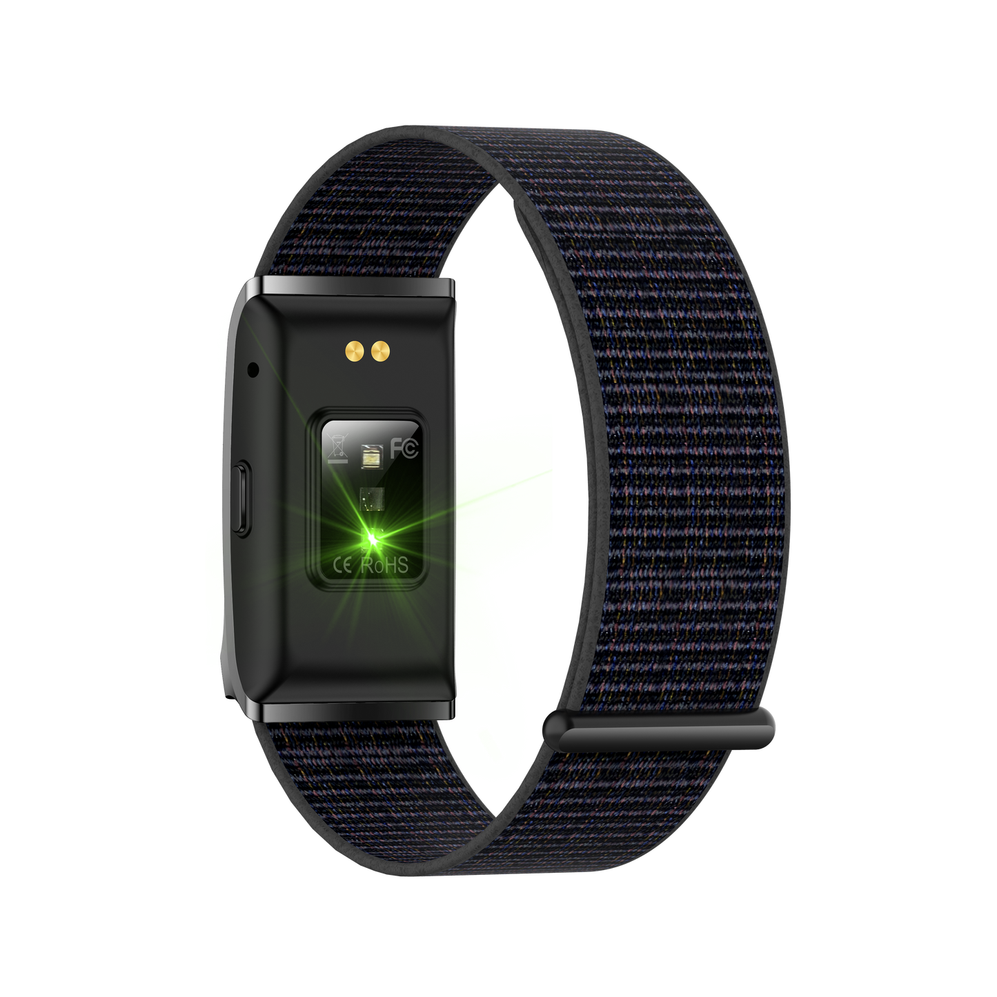 AMERICO AMFit + | Strata Core Smart Band | Health and Sleep Tracker connected to QWatch Pro App | Black