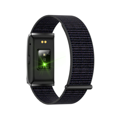 AMERICO AMFit + | Strata Core Smart Band | Health and Sleep Tracker connected to QWatch Pro App | Black