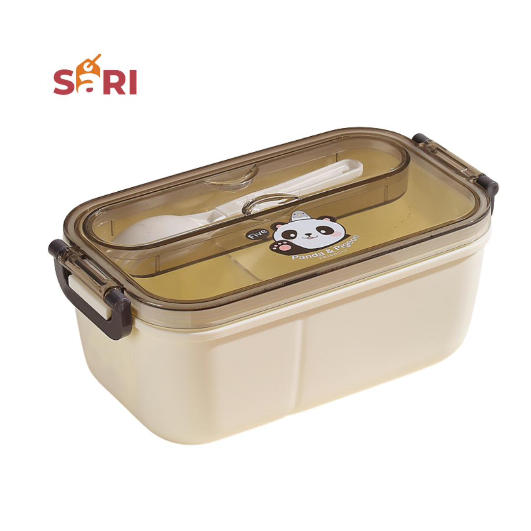 SARI Plastic Cartoon Lunch Box For Kids - 1200ml