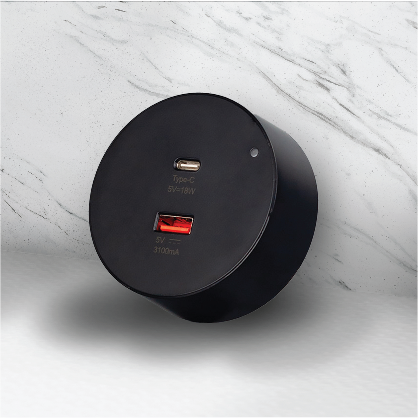 Americo Portable Dual USB Socket - Matte