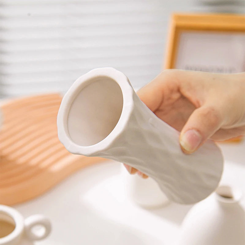 White Nordic Flower Vase Ceramic