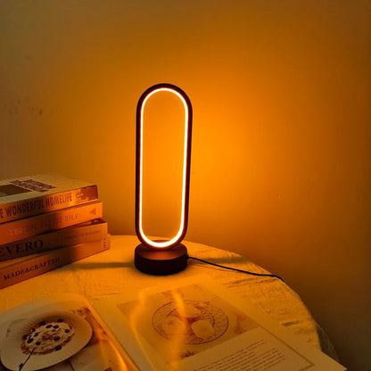 Three-color Dimming Bedside LED Ring Lamp