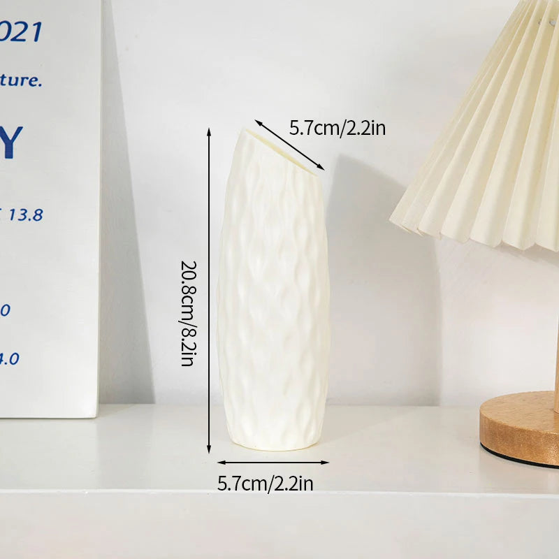 Pure White Ceramic Decorative Dried Flower Vase