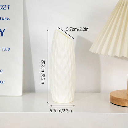 Pure White Ceramic Decorative Dried Flower Vase