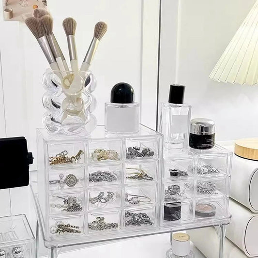 Cosmetic Jewelry Multi Layer Transparent  Storage Box