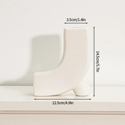 Modern White Minimalist Ceramic Vase