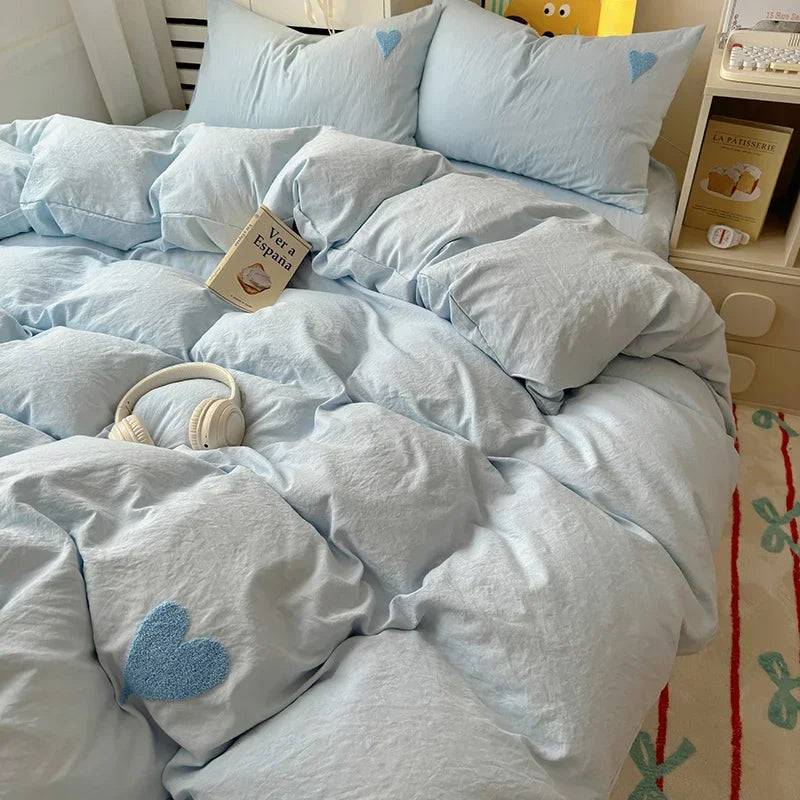 Heart-Shaped Bedding Duvet Cover Set