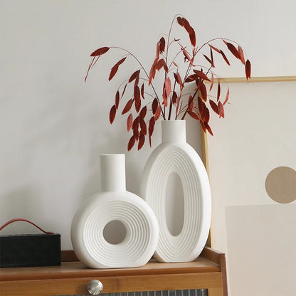 Modern White Minimalist Ceramic Vase