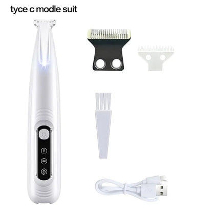 Pet Hair Trimmer with LED Display 18mm Widen Blade