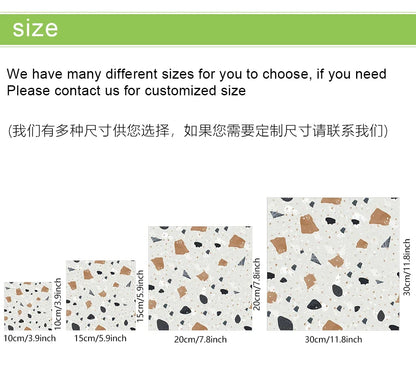 10 pcs Marble Terrazzo Waterproof and Oil-Proof Wallpaper