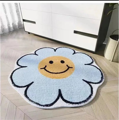 Nordic Flower Rug Cartoon Decor Carpet