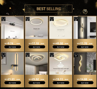 Modern LED Three Colors Wall Light