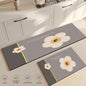 Flower Kitchen Mat Anti-Fatigue Non-Slip Floor Carpet