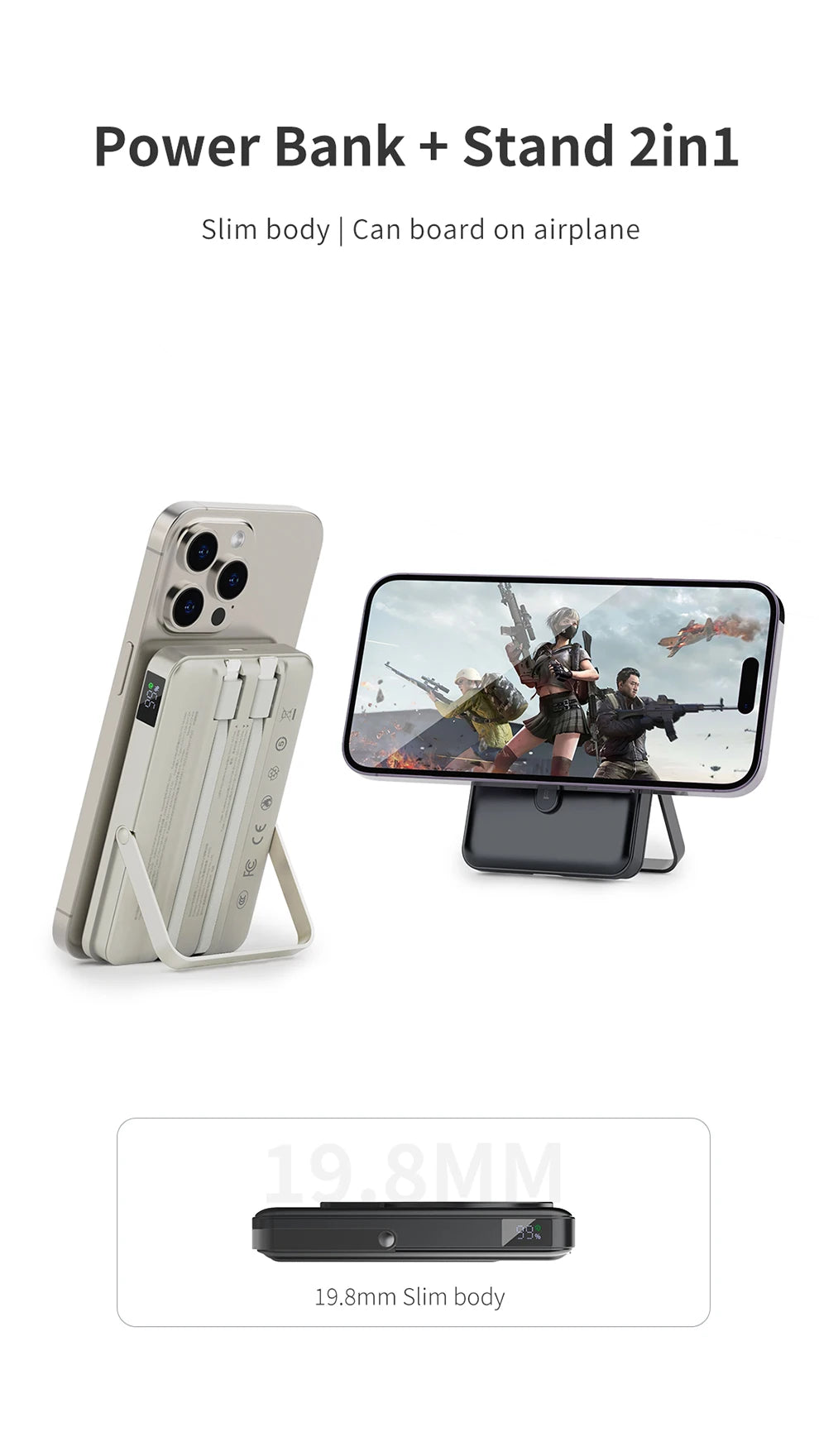 Wireless Portable Charger 10000mAh Magnetic Power Bank