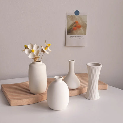 White Nordic Flower Vase Ceramic