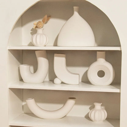 Modern White Minimalist Ceramic Vase