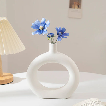 Modern White Minimalist Ceramic Vase