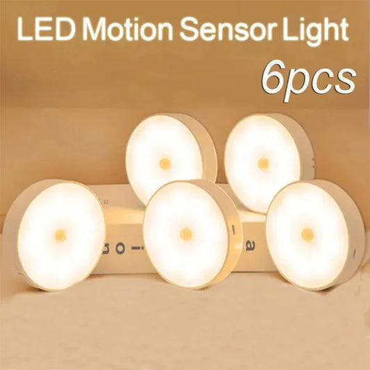 PIR Motion Sensor LED Night Light USB Rechargeable