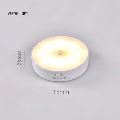 USB Rechargeable PIR Motion Sensor LED Night Light