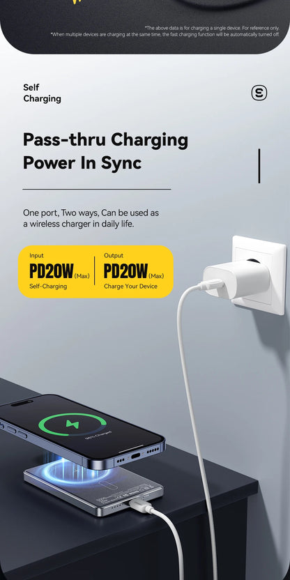 Thin Wireless Power Bank Magnetic 20W 5000mAh