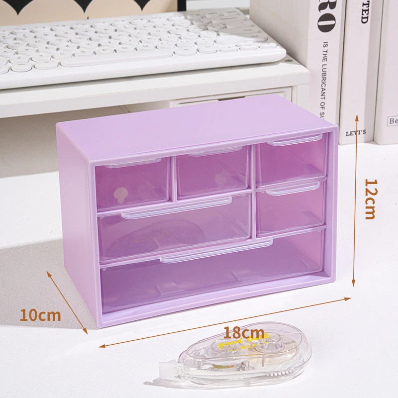 6 Grids Storage Box Stationery Organizer