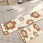 Flower Kitchen Mat Anti-Fatigue Non-Slip Floor Carpet