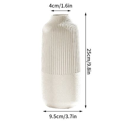 Pure White Ceramic Decorative Dried Flower Vase