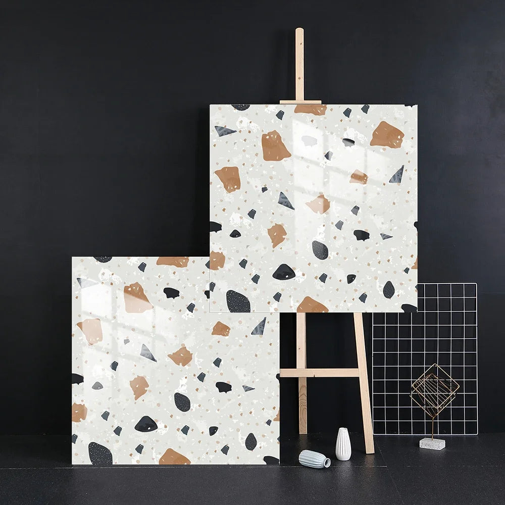 10 pcs Marble Terrazzo Waterproof and Oil-Proof Wallpaper