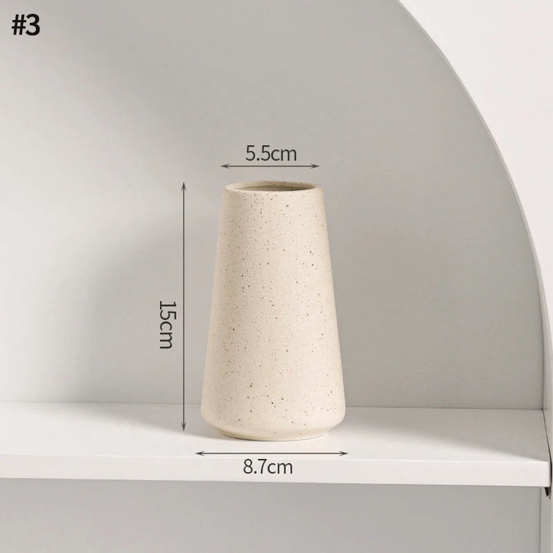 Modern White Minimalist Ceramic Vase