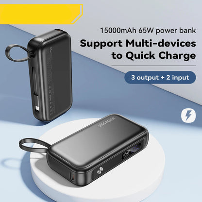 Power Bank Portable 15000mAh in With USB TypeC Cable