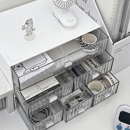 Acrylic Pen Stationery Storage Box Drawer