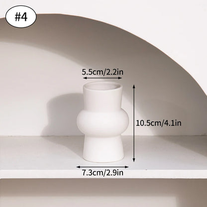 White Nordic Flower Vase Ceramic