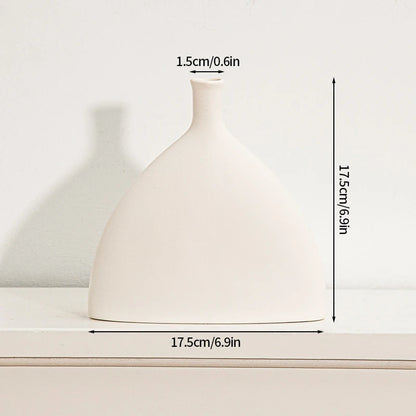 Modern White Minimalist Ceramic Vase