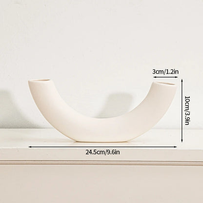 Modern White Minimalist Ceramic Vase