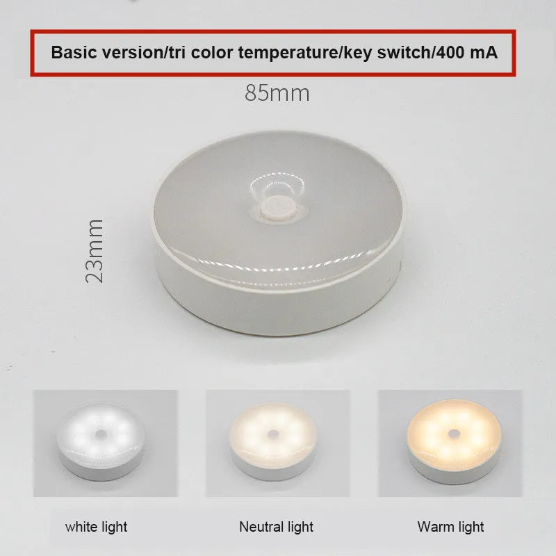USB Rechargeable PIR Motion Sensor LED Night Light