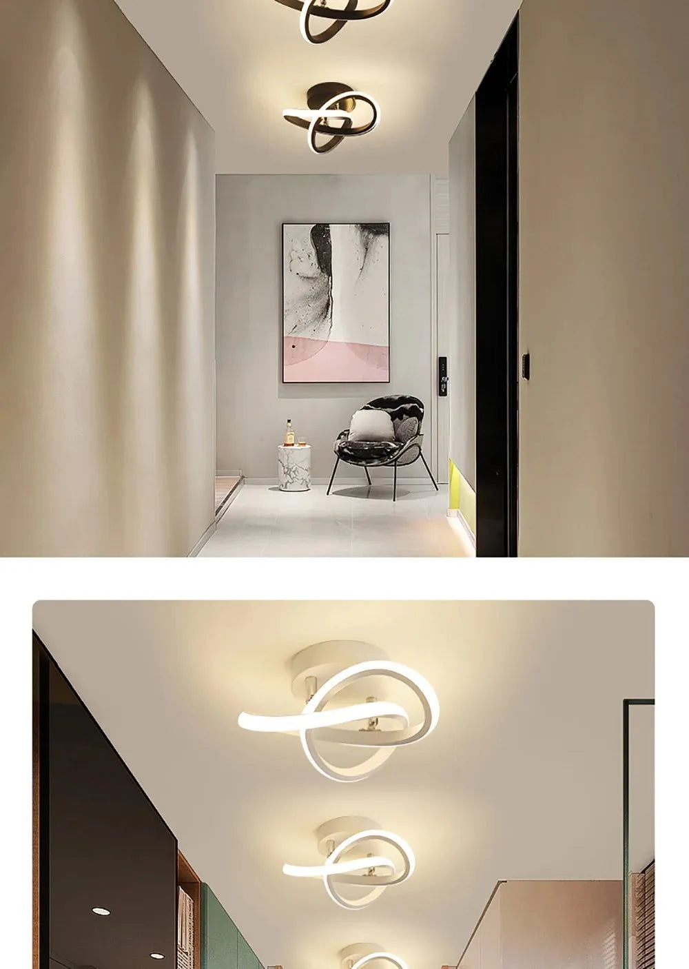 LED Strip Aisle Modern Minimalist Ceiling Lights