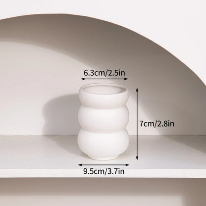 Modern White Minimalist Ceramic Vase